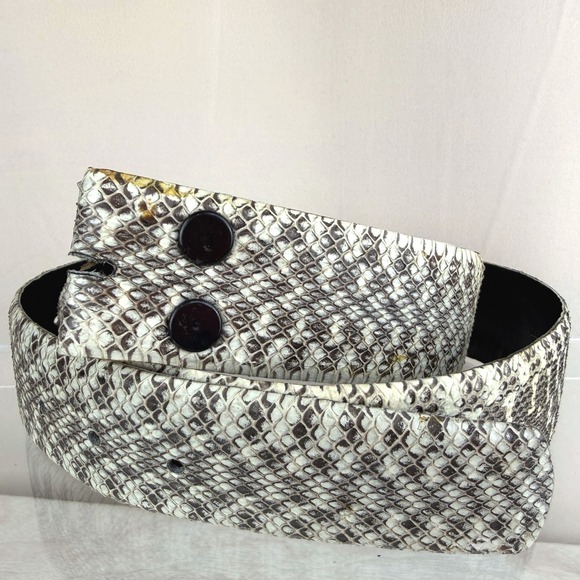 Vintage Natural Python Belt NO Buckle (42) Snakeskin Exotic Western Cowboy Rodeo